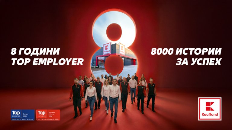 Kaufland България – Top Employer за осма поредна година и №1 в ритейл сектора в България